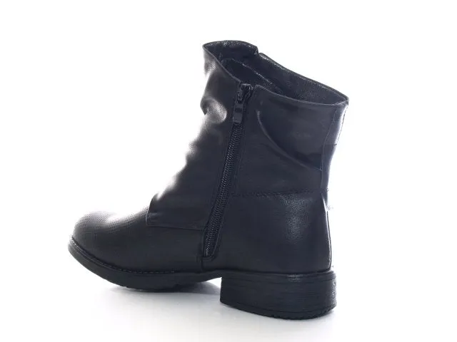 Damen Stiefeletten Biker Boots Outdoor Winterboots warm gefüttert Black # 936