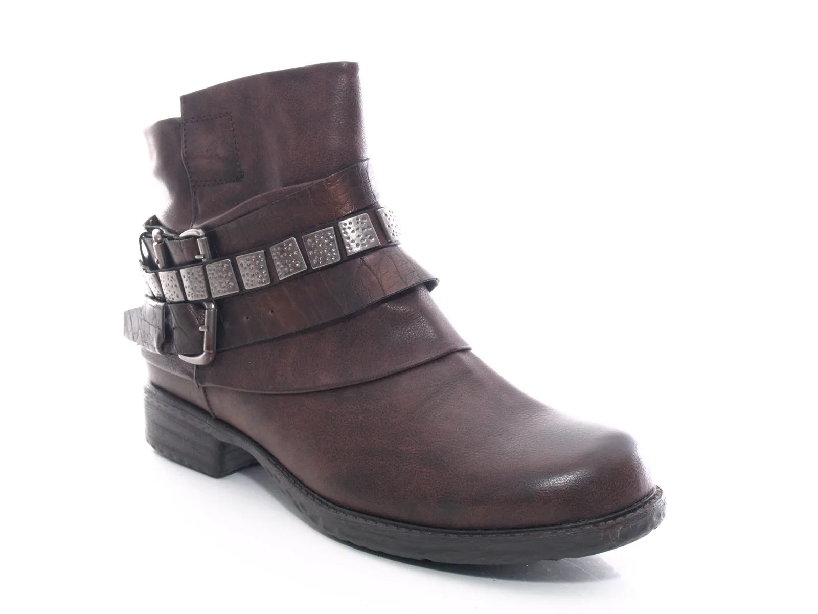 Damen Stiefeletten Biker Boots Outdoor Winterboots warm gefüttert Brown # 600