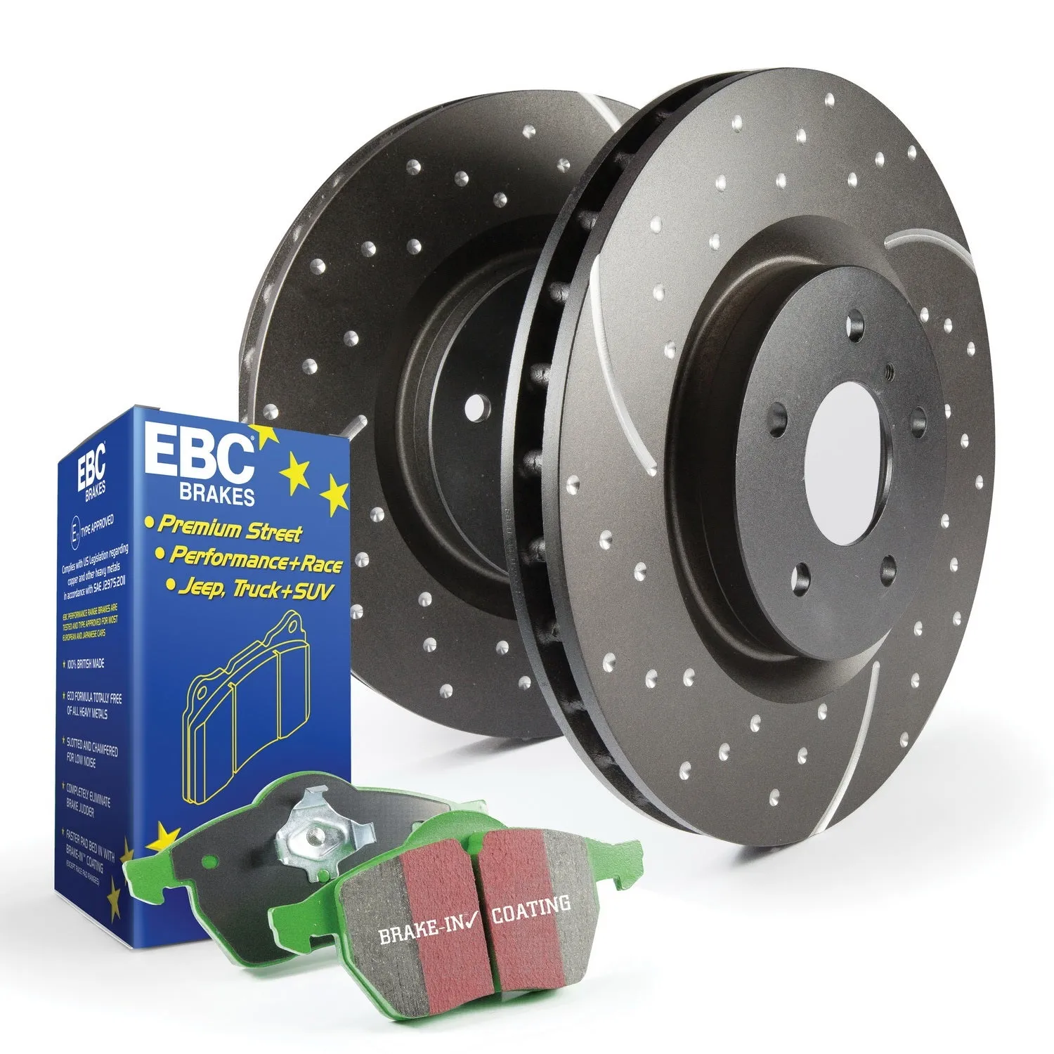 EBC Brakes S10KF1592 S10 Kits Greenstuff 2000 and GD Rotors