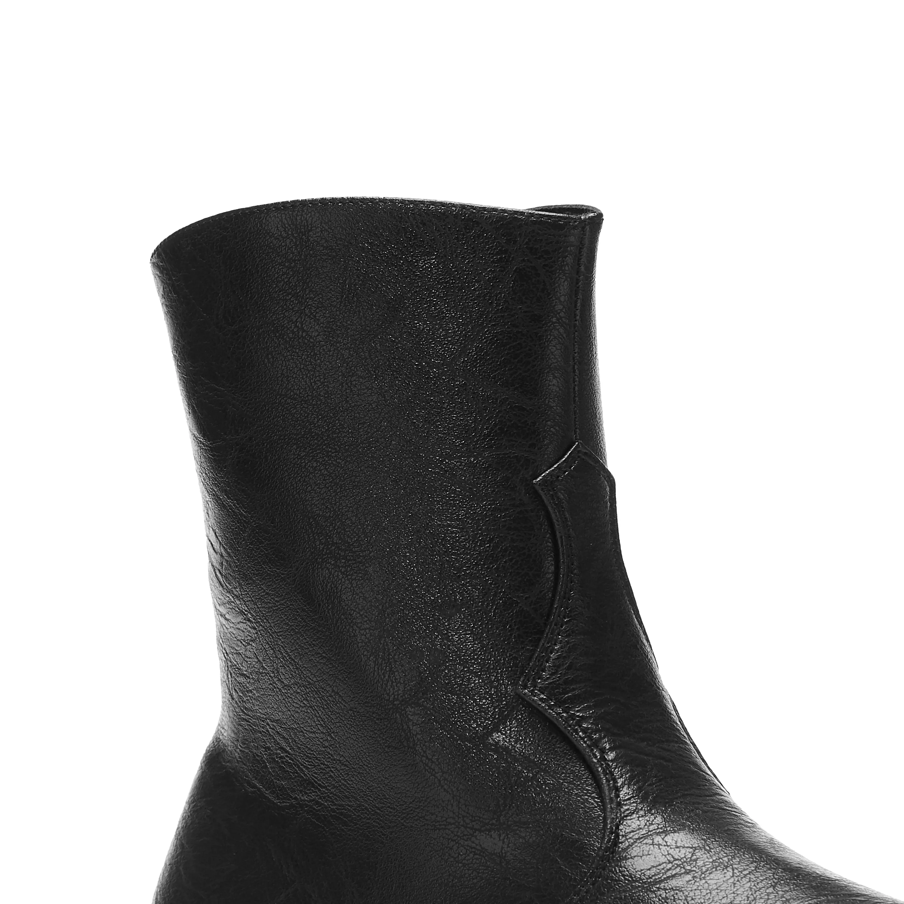 Fateless Men's Stacked Biker Boots - Vintage Black