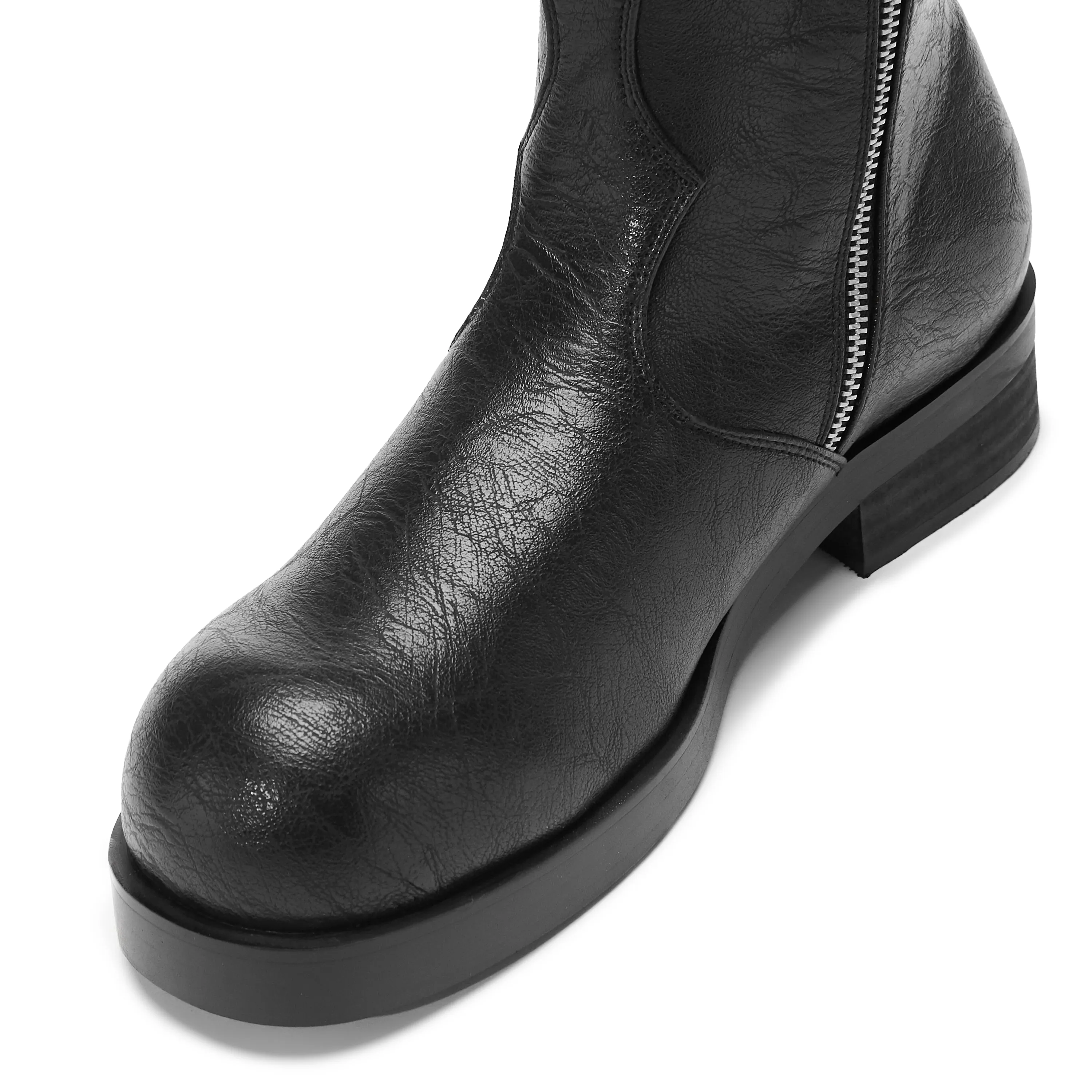 Fateless Men's Stacked Biker Boots - Vintage Black