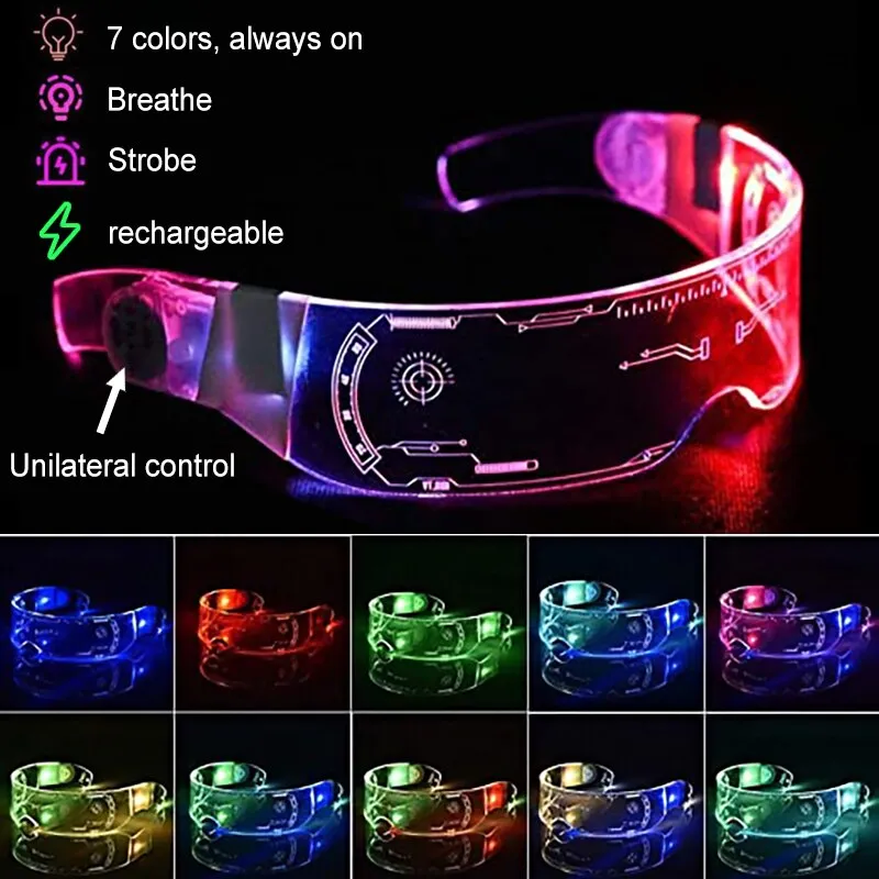 Futuristic Science Tech Colour Change Glasses