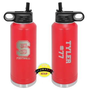 FZS Jr Bulldogs Football Stainless Etched Water Bottles