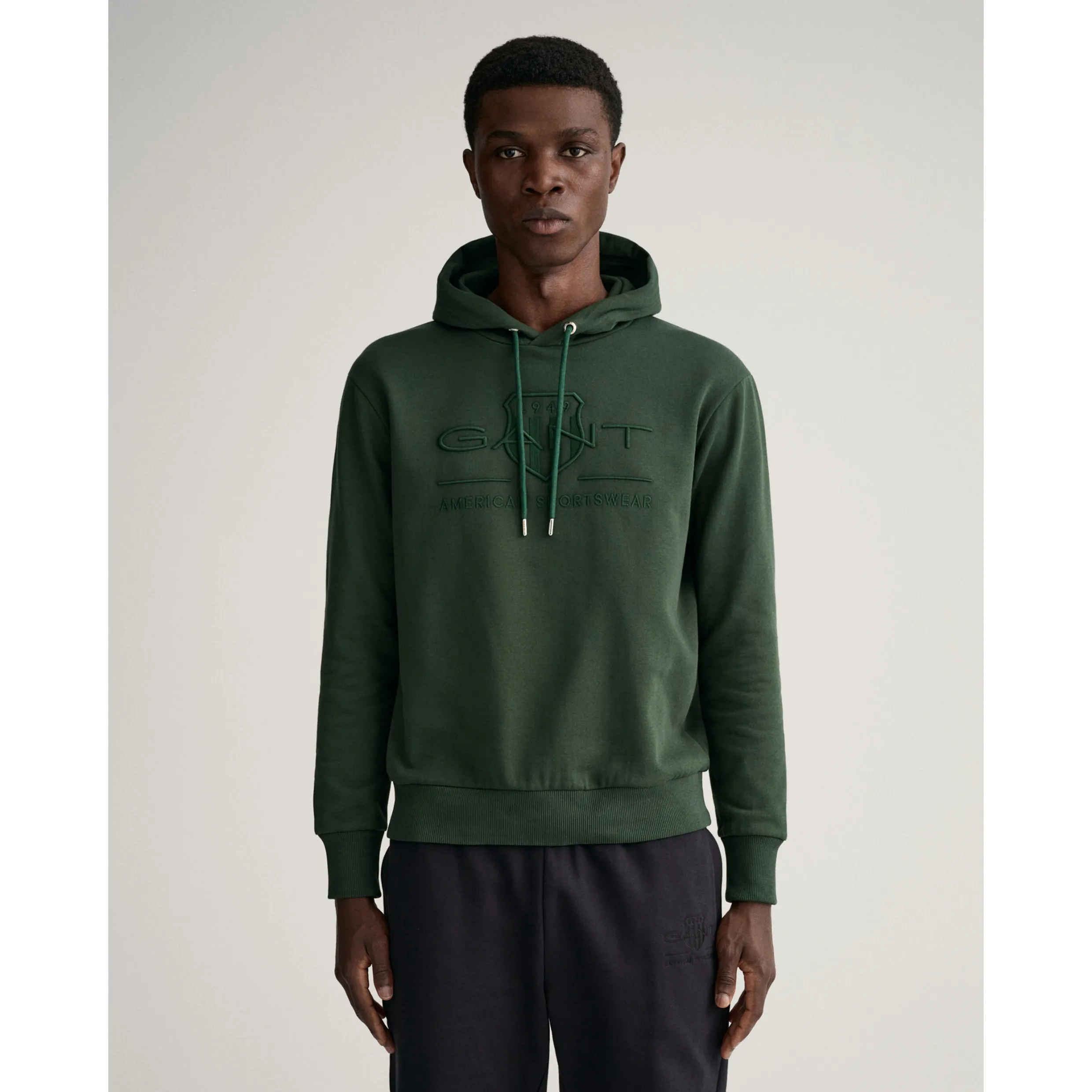 GANT TONAL SHIELD HOODIE 2037020 - Storm Green