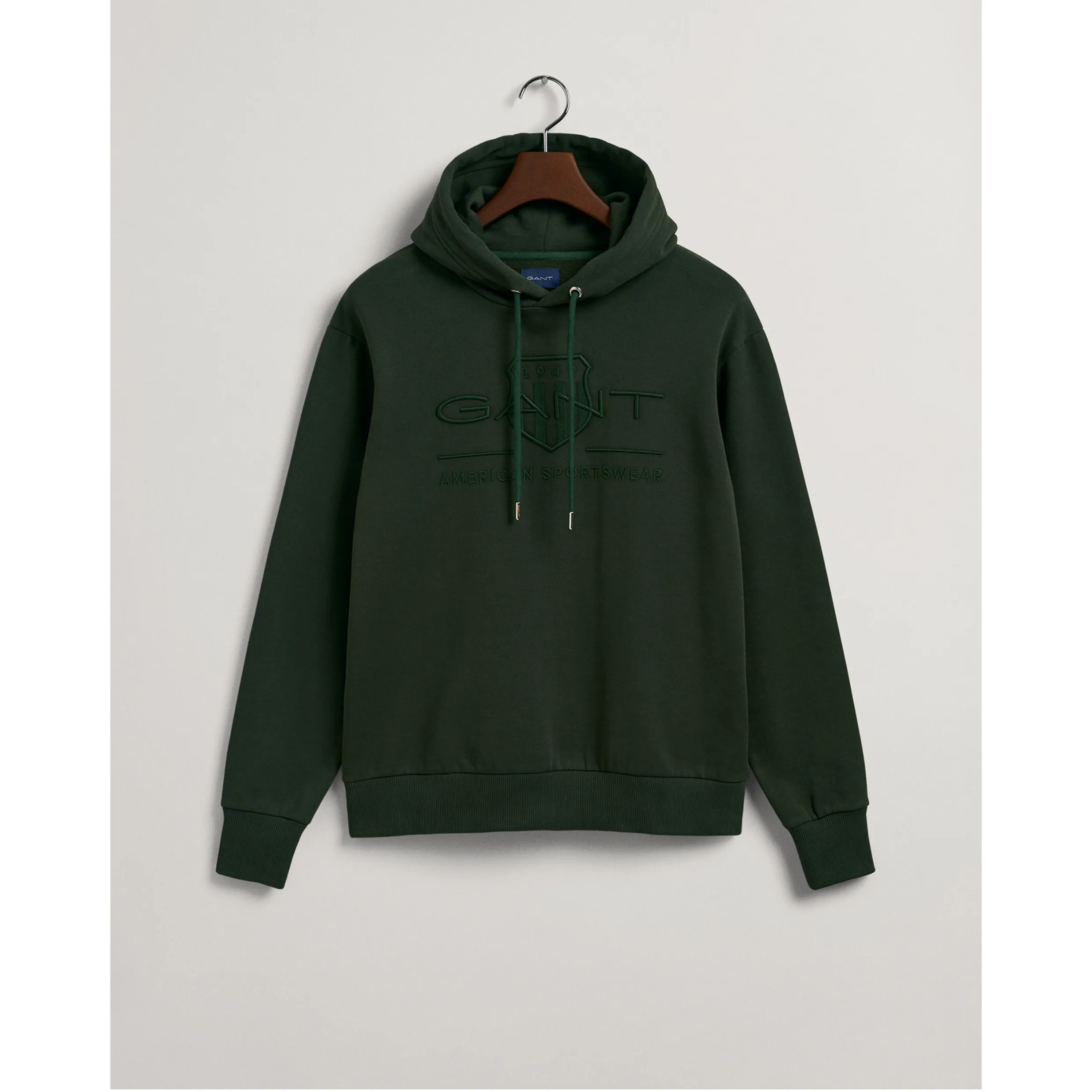 GANT TONAL SHIELD HOODIE 2037020 - Storm Green