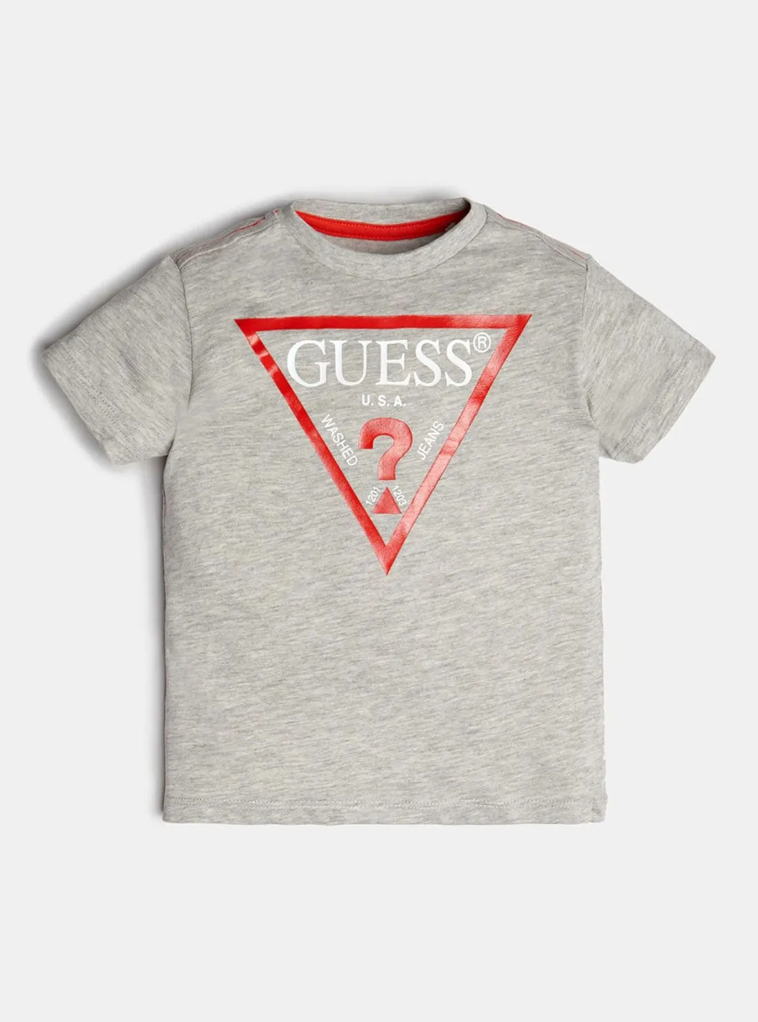 Grey Short Sleeve Triangle Logo Tee (2-7)