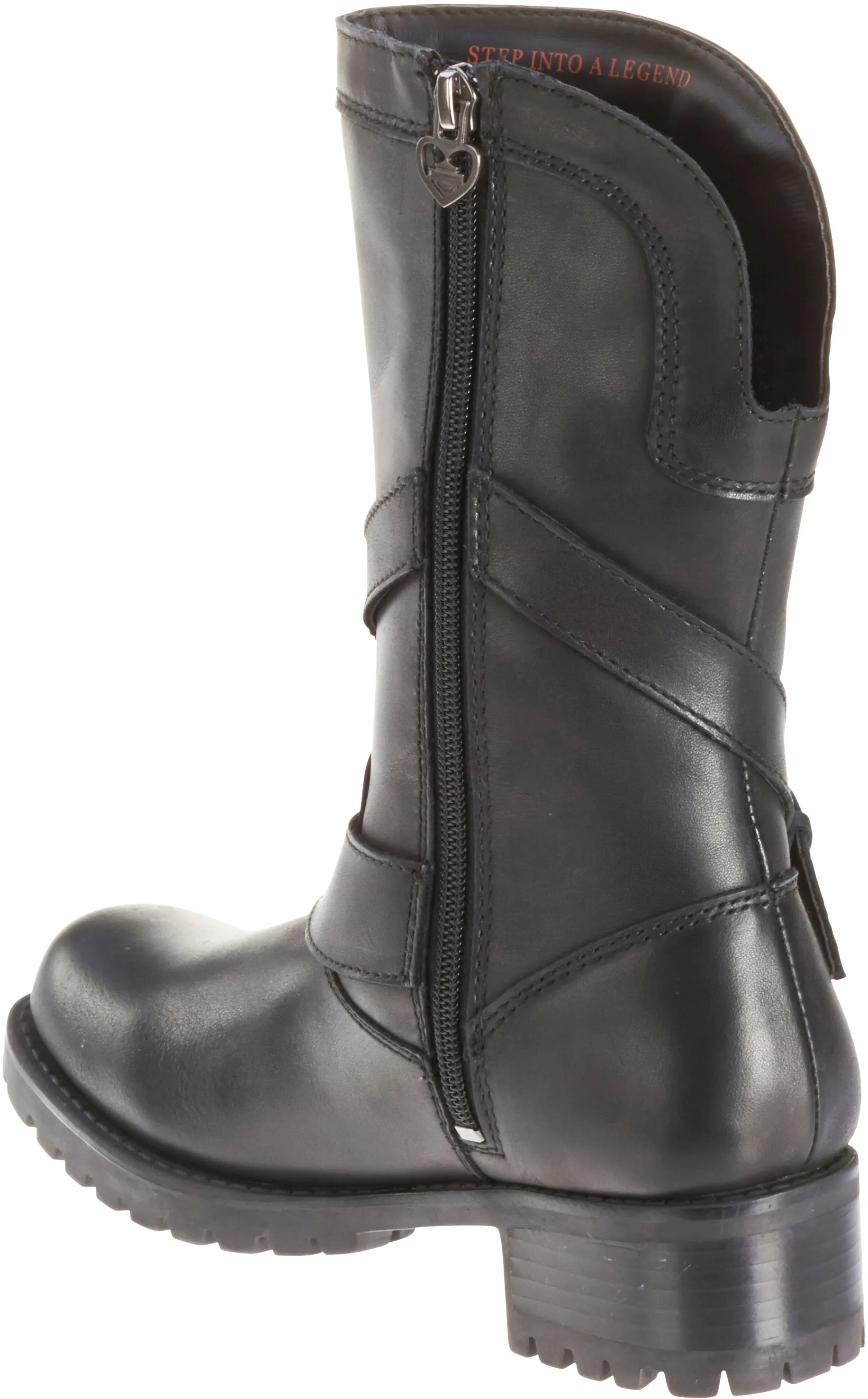 'Harley Davidson' Women's 9.5" Amber Pull On Boot - Black