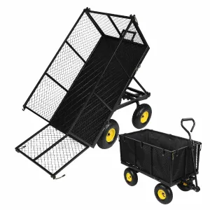 Heavy Duty 800lbs Steel Garden Cart