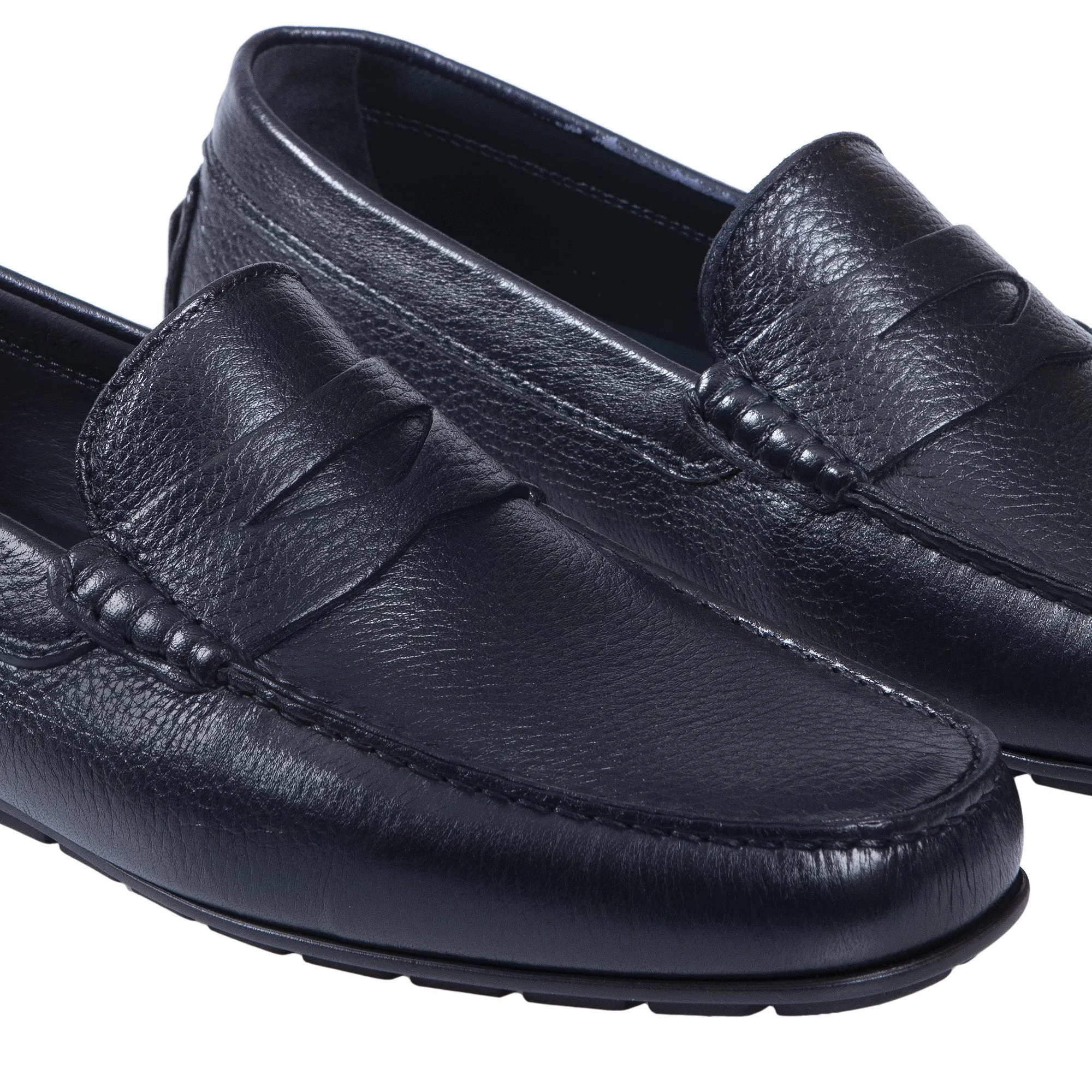 HENRY SARTORIAL Portsea Deerskin Driving Shoes MIDNIGHT NAVY