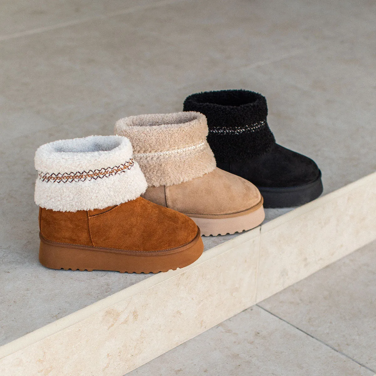 Hiraya Shearling Flatform Boot