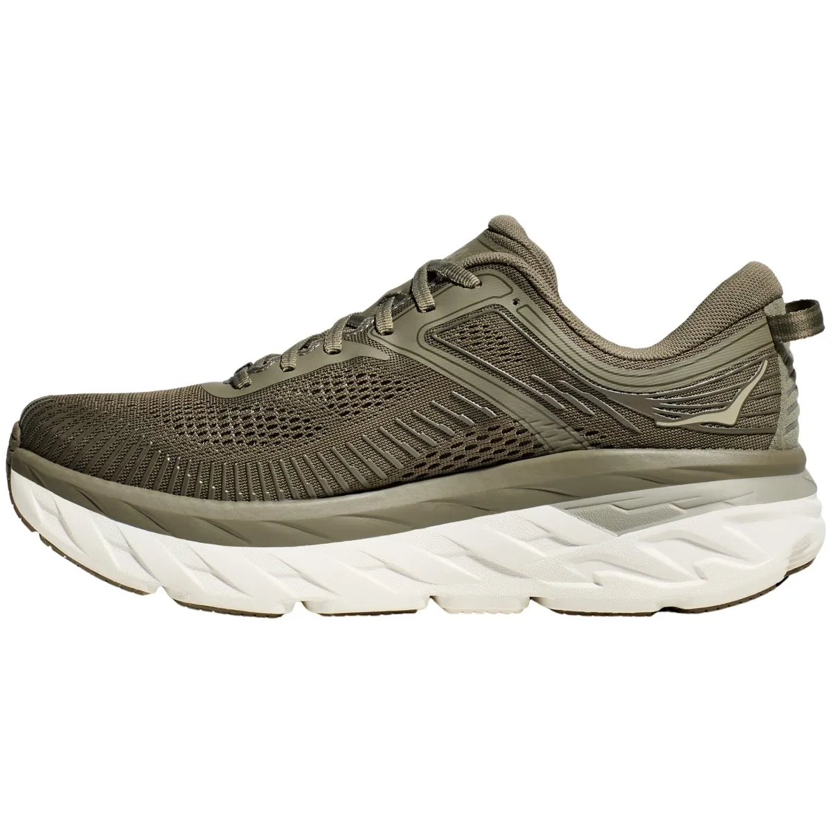 Hoka One One Men's Bondi 7 Olive Haze/White