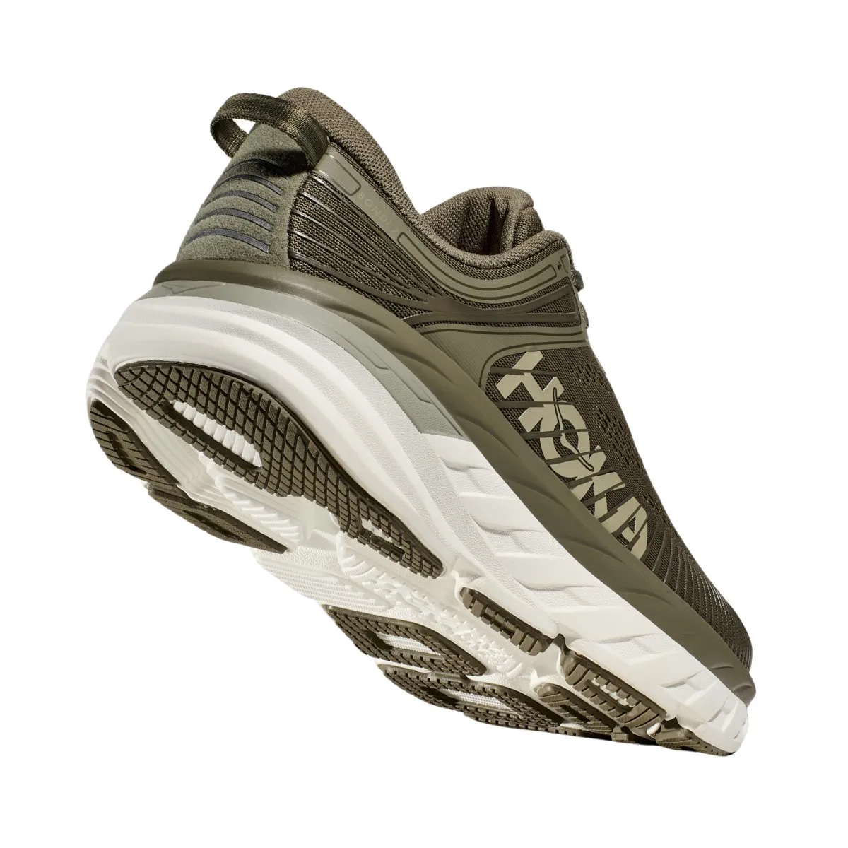 Hoka One One Men's Bondi 7 Olive Haze/White