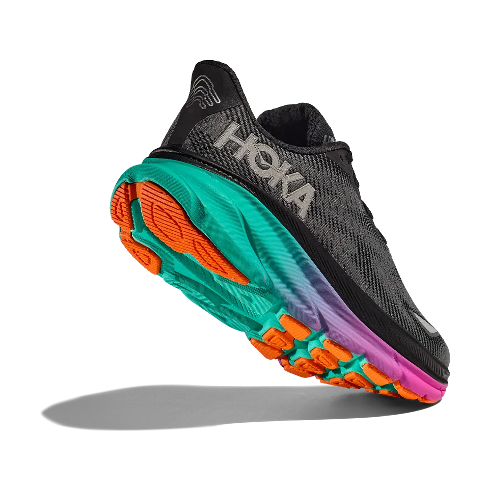 HOKA Women's Clifton 9 GTX Black/Electric Aqua