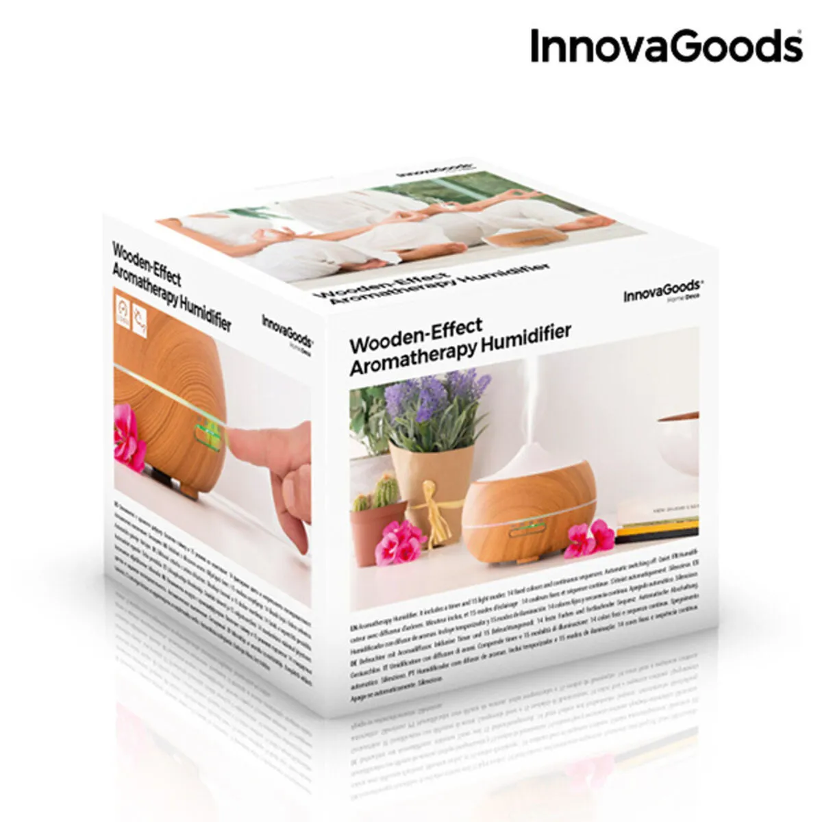 InnovaGoods Wooden-Effect Aromatherapy Humidifier