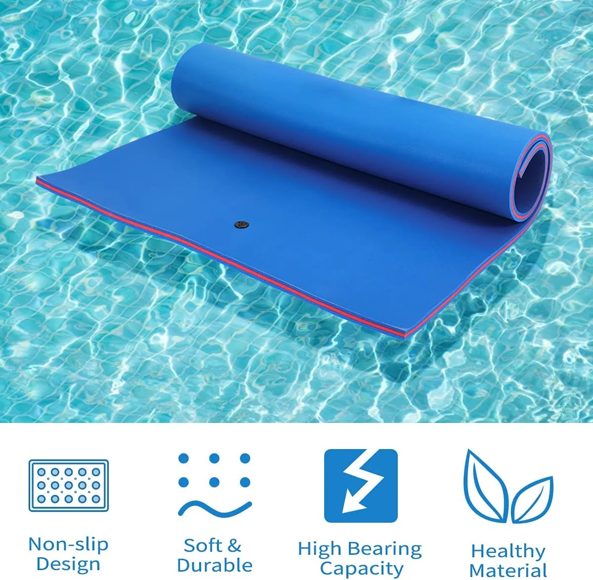 ITEM# 0016   Outroad Water Floating Mat Water Floating Foam Pad for Lakes Lily Pad Beach Floatation Pad for Pools &Beach, Multiple Size, Suitable for Many People (Watch Video)