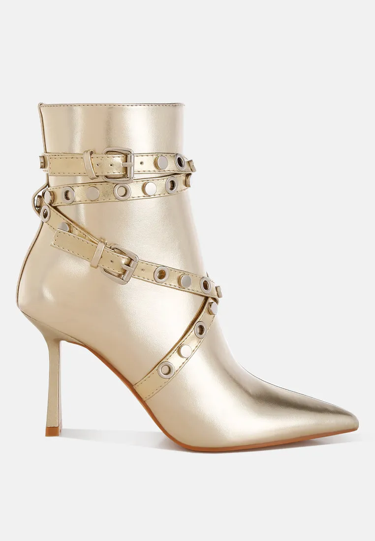 Jaunts Eyelets & Studs Harness Ankle Boots