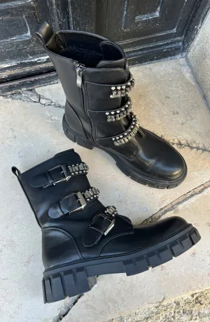 Limited Biker Boots Gun Metal