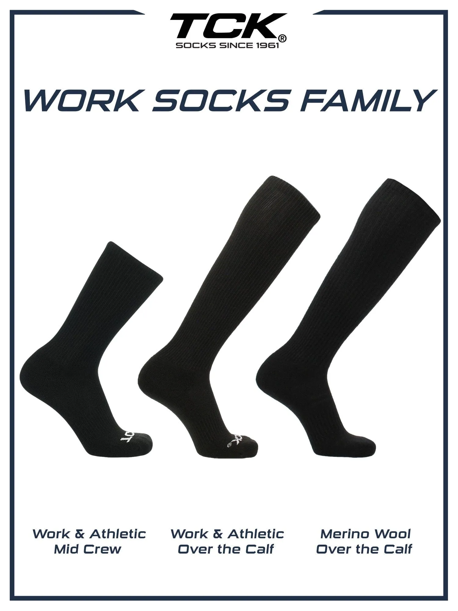 Long Work & Athletic Socks Over the Calf 6-Pack