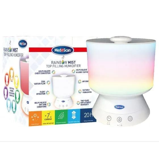 Medescan Top Filling Rainbow Mist Humidifier