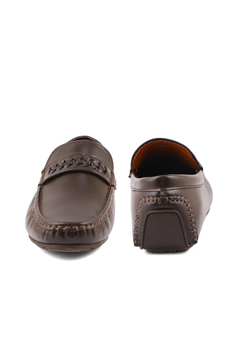 Men Casual Driving Mocs M26074-Coffee