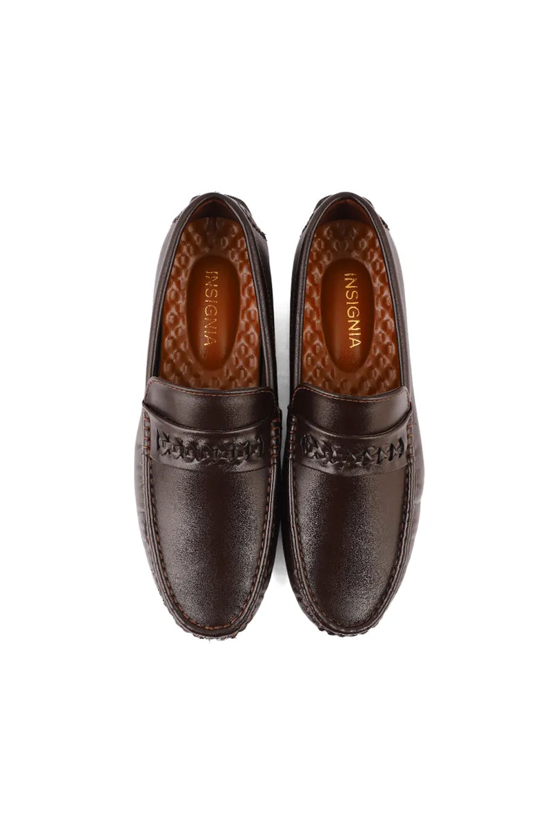 Men Casual Driving Mocs M26074-Coffee