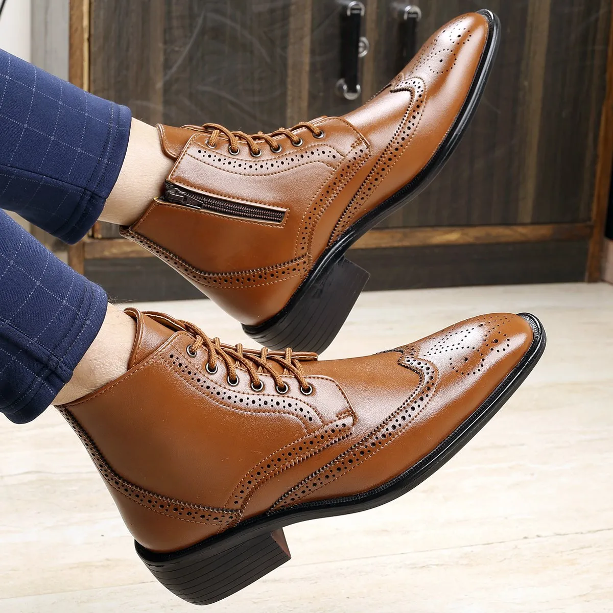 Men's New Comfortable And Stylish Height Increasing Formal Wear Boots