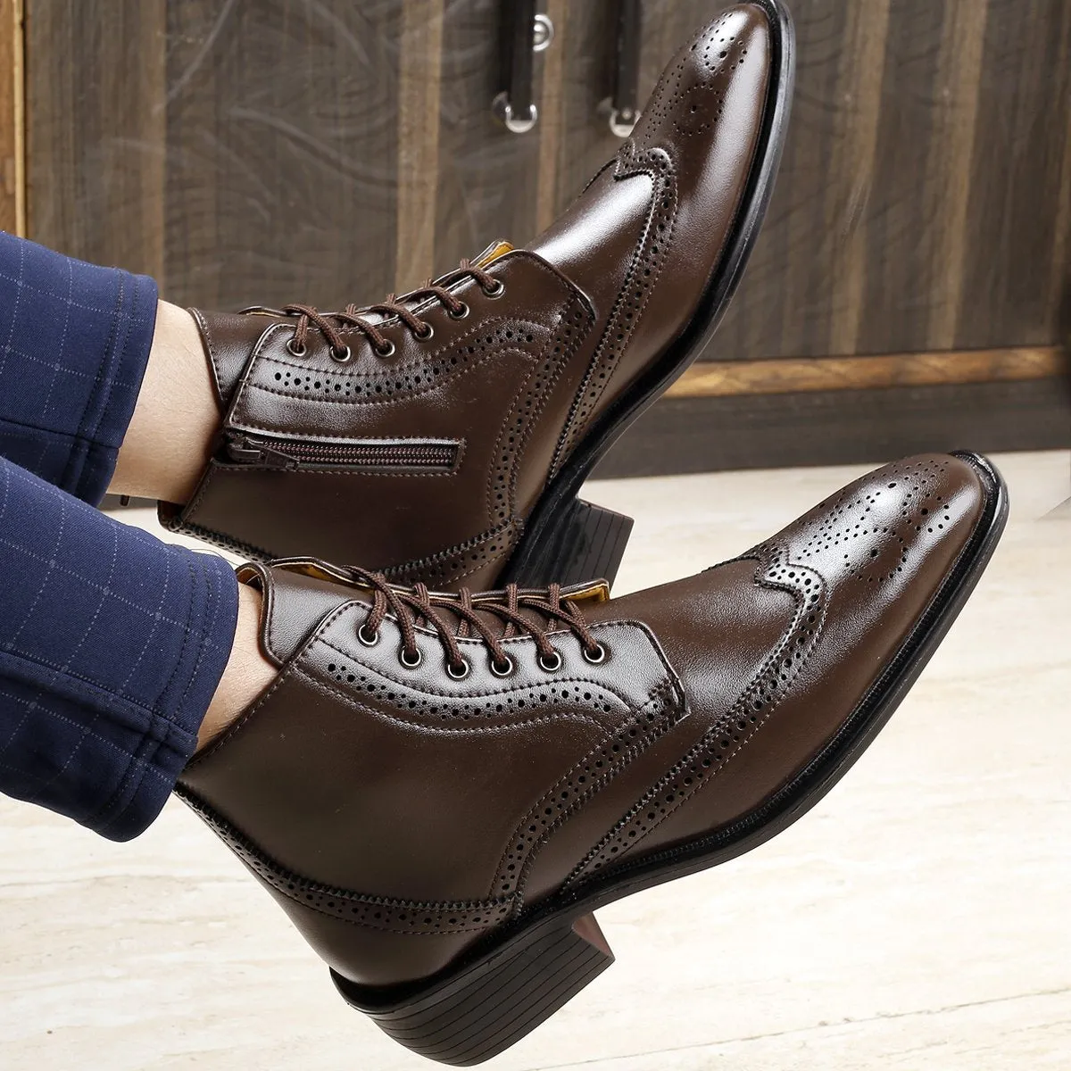 Men's New Comfortable And Stylish Height Increasing Formal Wear Boots