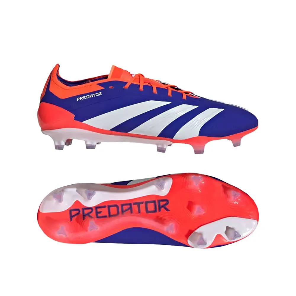 Men's Predator Elite FG Soccer Cleats - Lucid Blue/Cloud White/Solar Red - Regular (D)