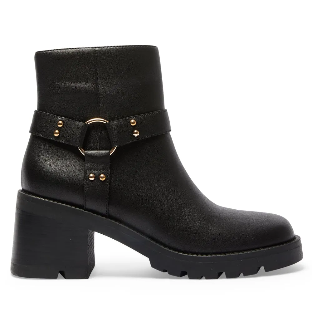 Morgan Boot in Black Leather