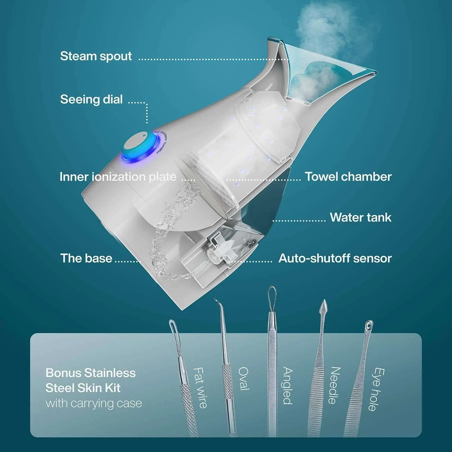 Nanosteamer Large 3-In-1 Ionic Facial Steamer