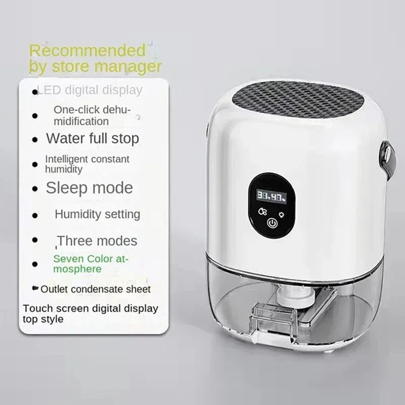 New Air Dehumidifier Home Silent Bedroom Basement Moisture-Proof Dehumidifier Absorber Dryer Dehumidifier