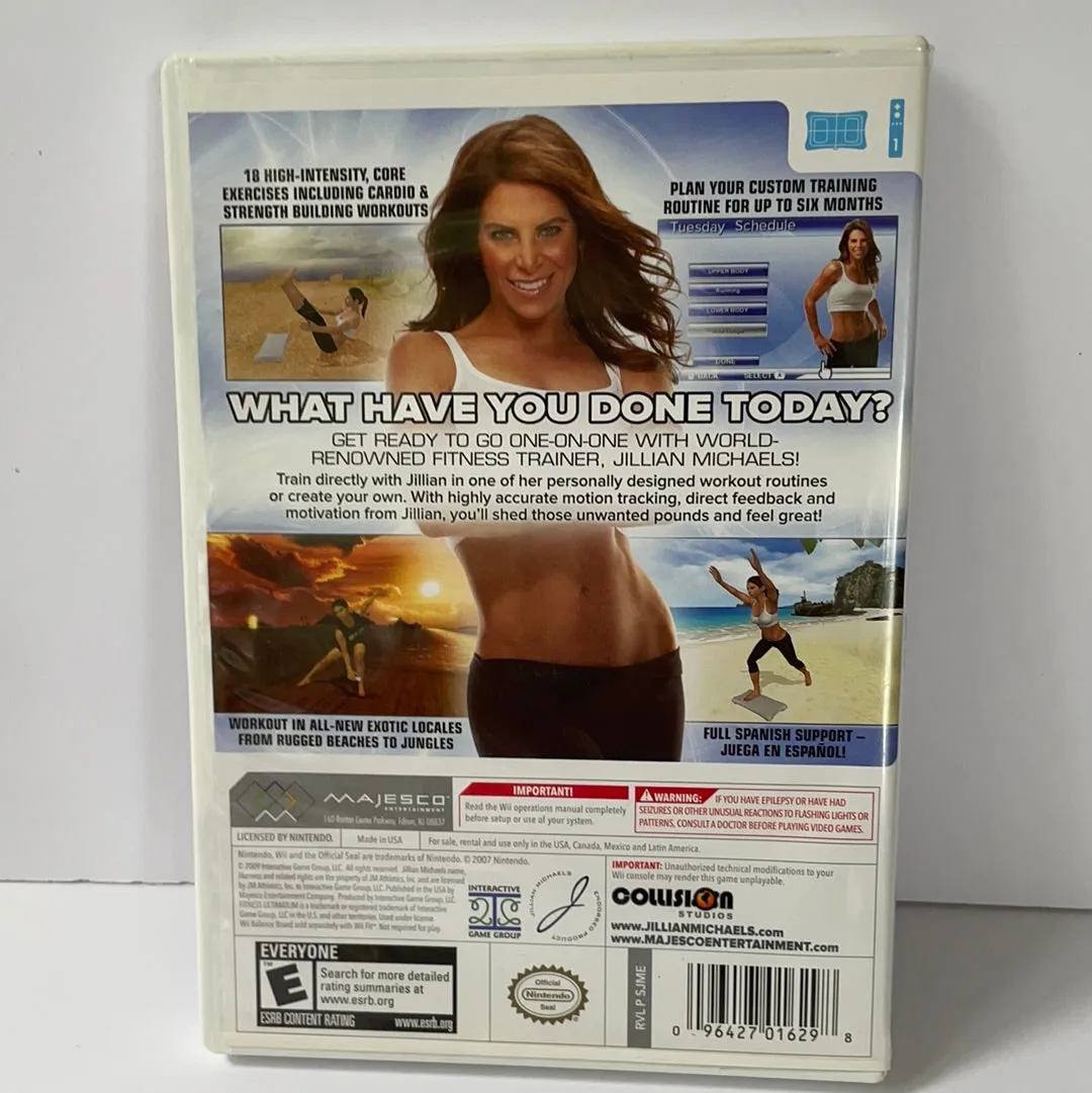 Nintendo Wii Video Game Jillian Michaels Fitness Ultimatum 2010 Case & Manuals