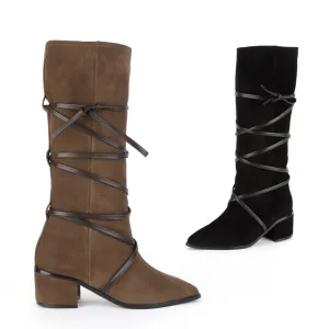 OJA - lace up knee boot