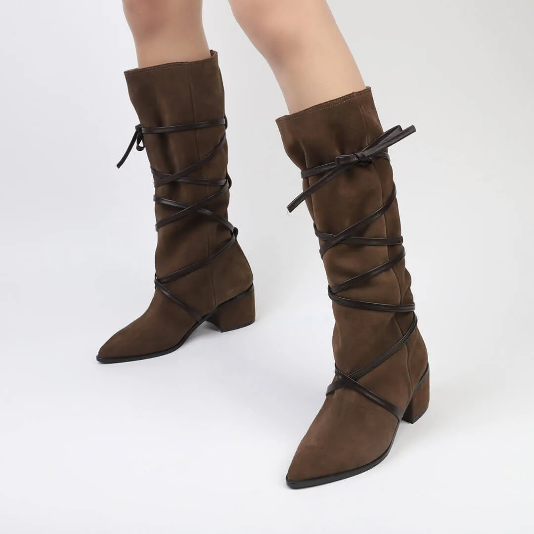 OJA - lace up knee boot