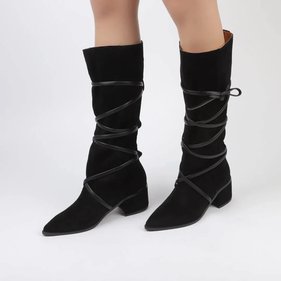 OJA - lace up knee boot