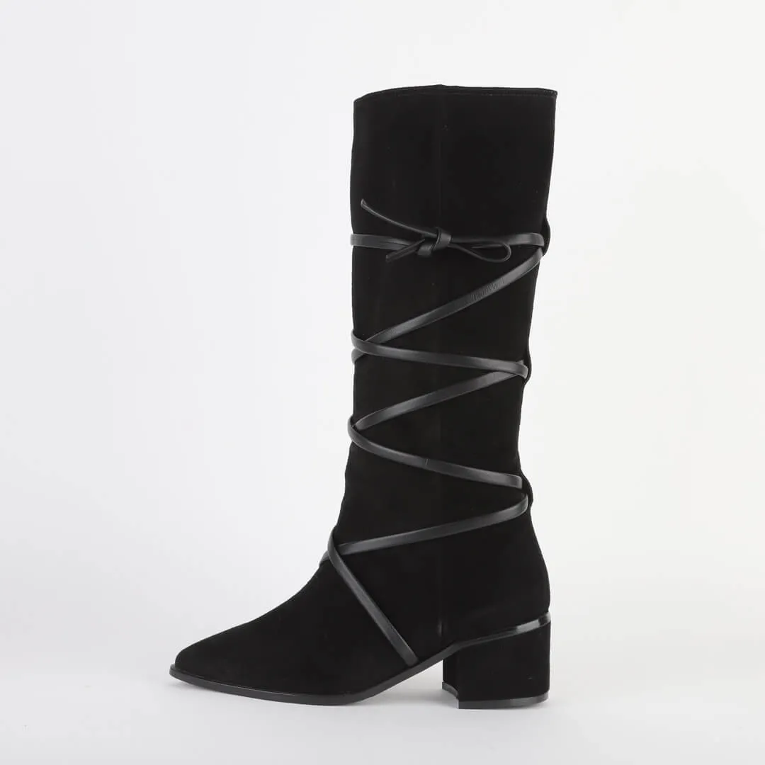 OJA - lace up knee boot