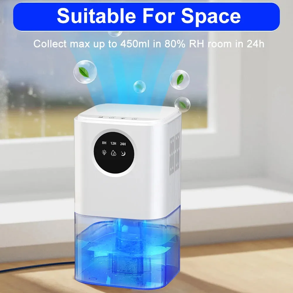 Portable Small Dehumidifier Home Air Dyer Large Capacity Indoor Moisture Remover Bedroom Office Silent Air Purification 1700ML