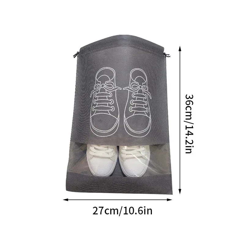 Portable Waterproof Shoe Storage Bags with Zipper Organizer