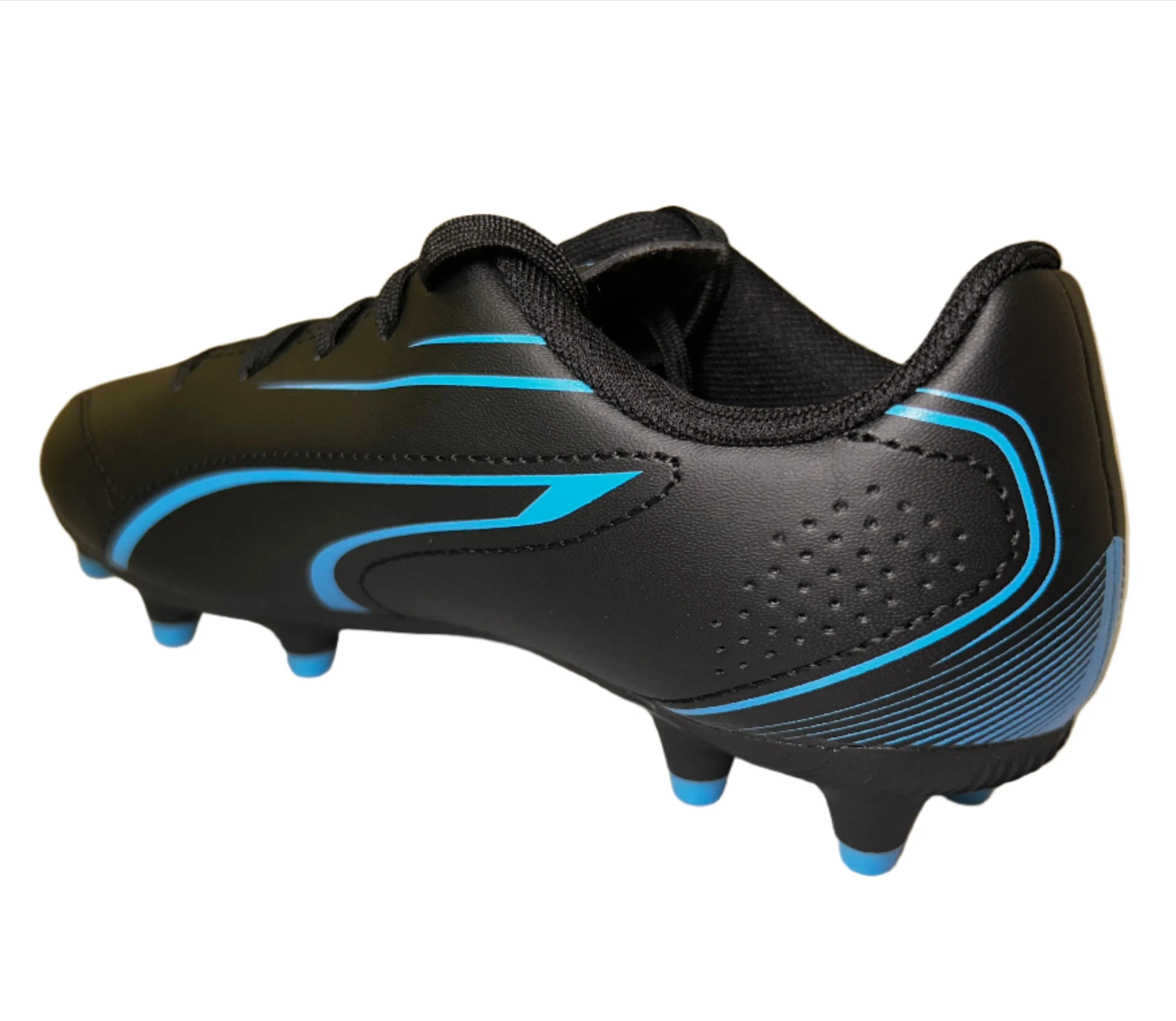 Puma Kids Vitoria FG/AG Football Boots Black/Luminous Blue