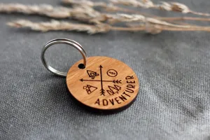 "Adventurer" Wooden Pet ID Tag