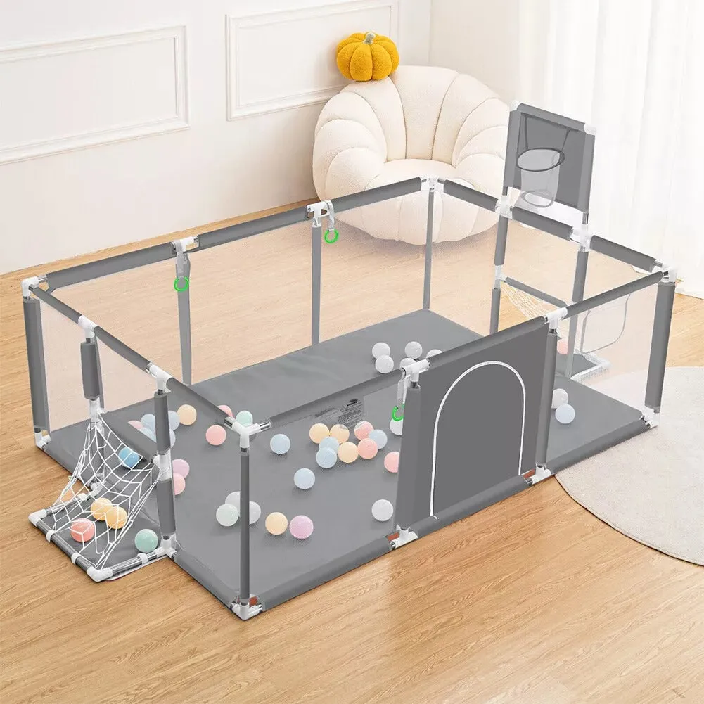 Rectangle Safety Playpen Basketball and Football Arena for Kids