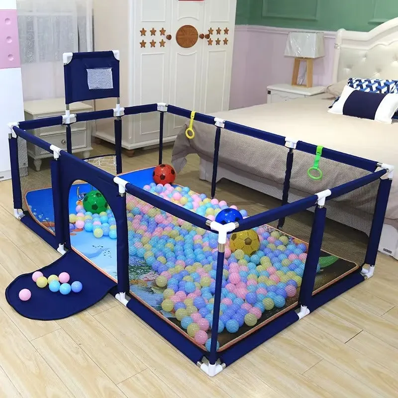 Rectangle Safety Playpen Basketball and Football Arena for Kids