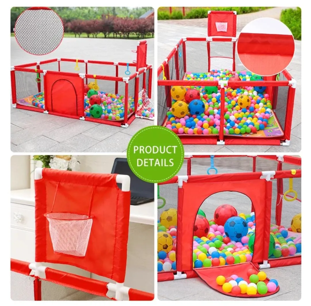 Rectangle Safety Playpen Basketball and Football Arena for Kids