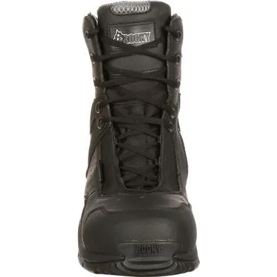 ROCKY MENS 1ST MED CARBON FIBER TOE PUNCTURE-RESISTANT SIDE-ZIP WATERPROOF PUBLIC SERVICE BOOT STYLE FQ0911113