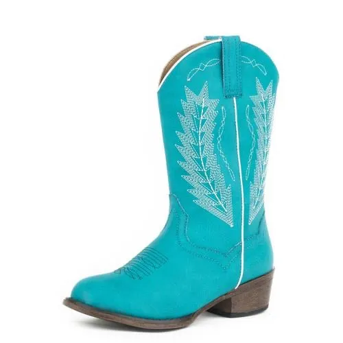 Roper Western Girls Taylor Round Toe Blue Style 09-018-1939-2403