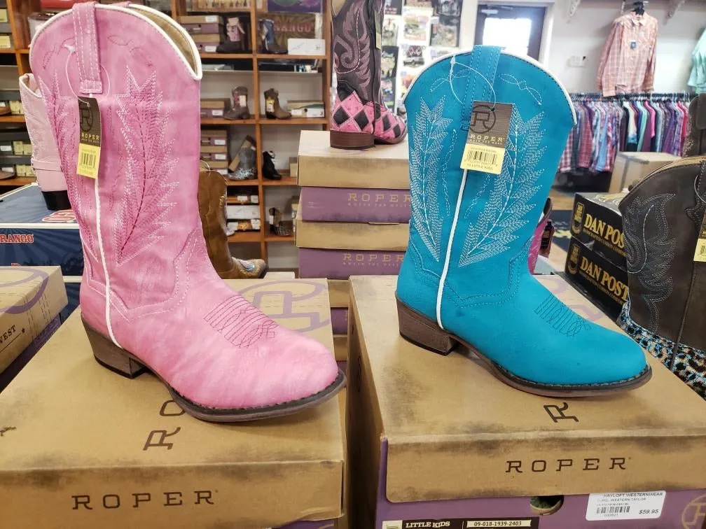 Roper Western Girls Taylor Round Toe Blue Style 09-018-1939-2403