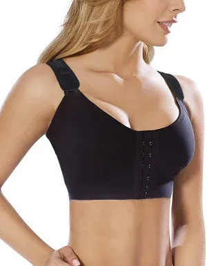 SHAPERX Women‘s Post-Surgery Front Closure Brassiere Sports Bra