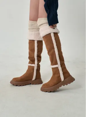 Shearling Knee High Boots CD12