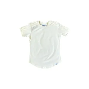 Short Sleeve Biker Shirt- Cream