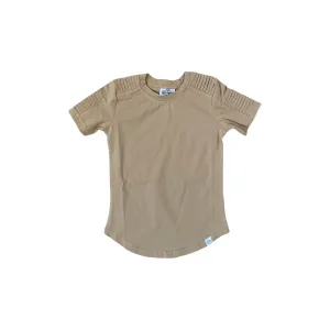 Short Sleeve Biker Shirt- Wheat